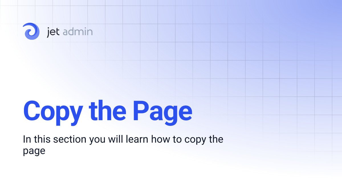 Copy the Page | User Guide