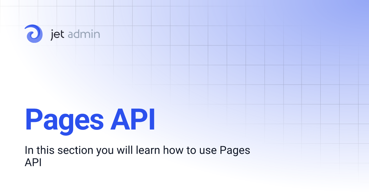 Pages API | User Guide