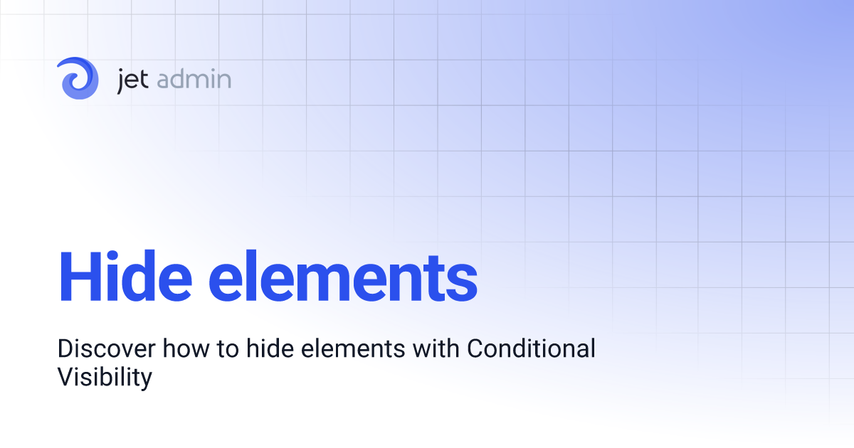 Hide elements | User Guide