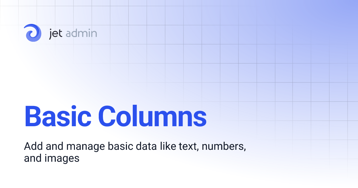 Basic Columns | User Guide